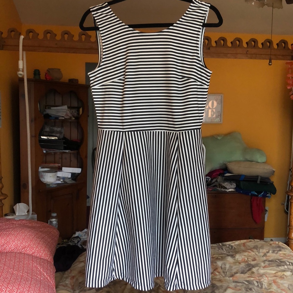 H&M black and white striped Dress